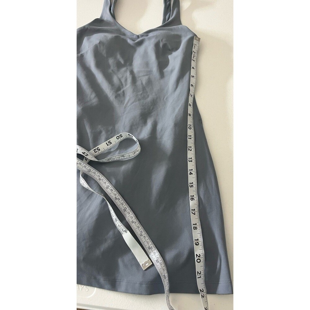 Lululemon Align Dress Size 2 Belgian Blue Grey Shorts Padded Tennis Gym Sports - Picture 6 of 10